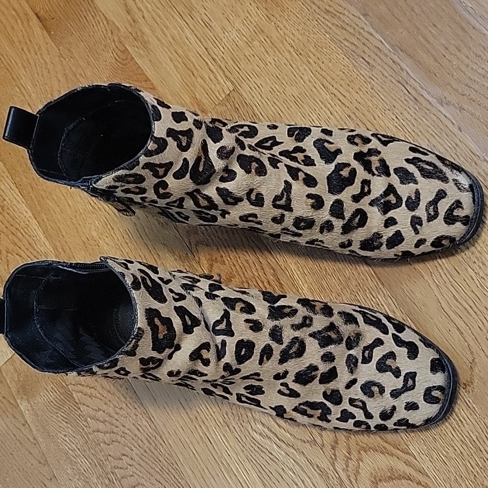 Leopard Print Ankle Boots